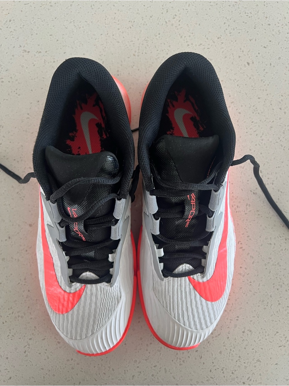 Nike VAPOR Pro 3 Tennis court - white & coral / hot lava